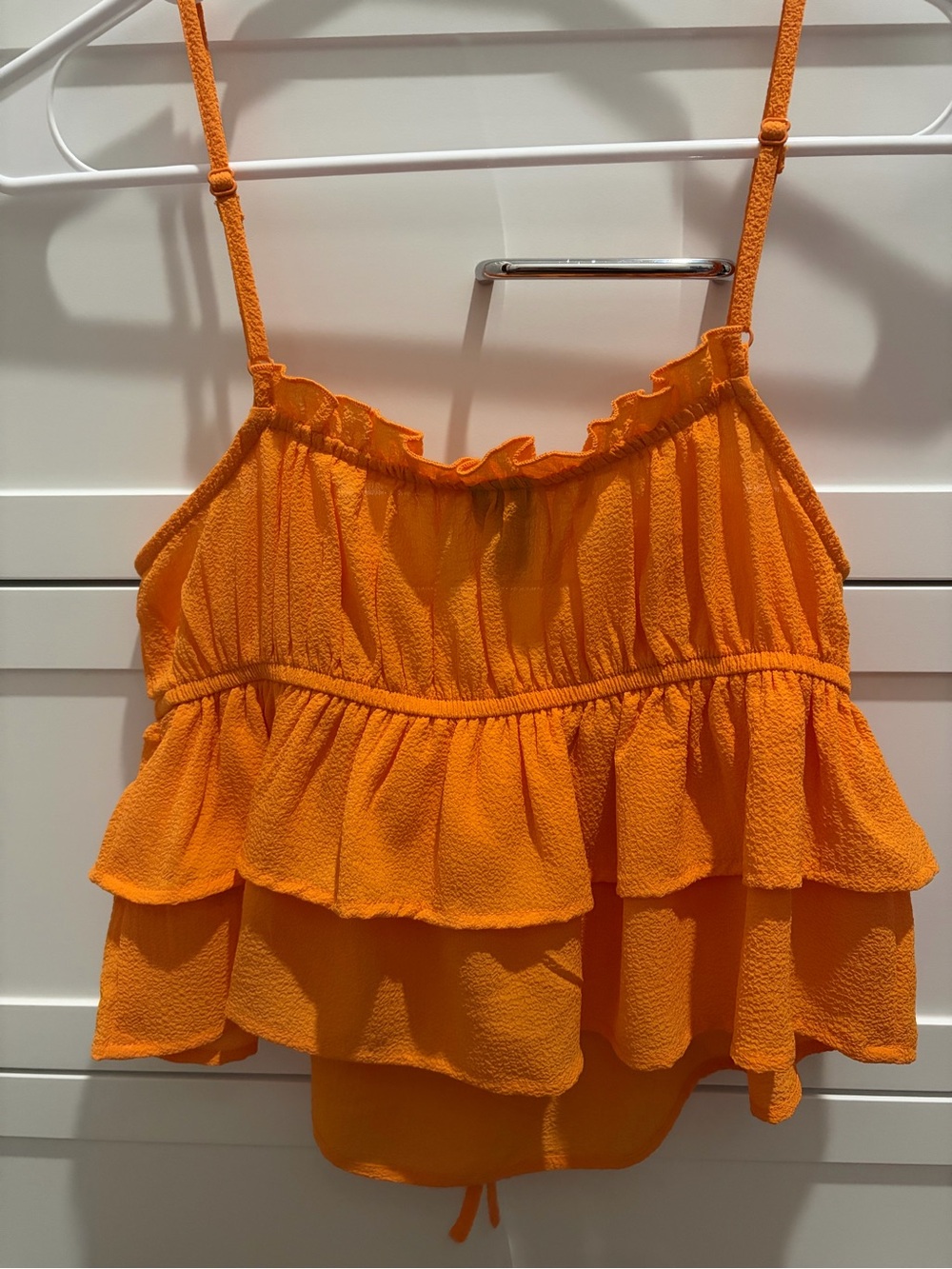 Target Orange Ruffled Cami Top - Picture 3 of 4